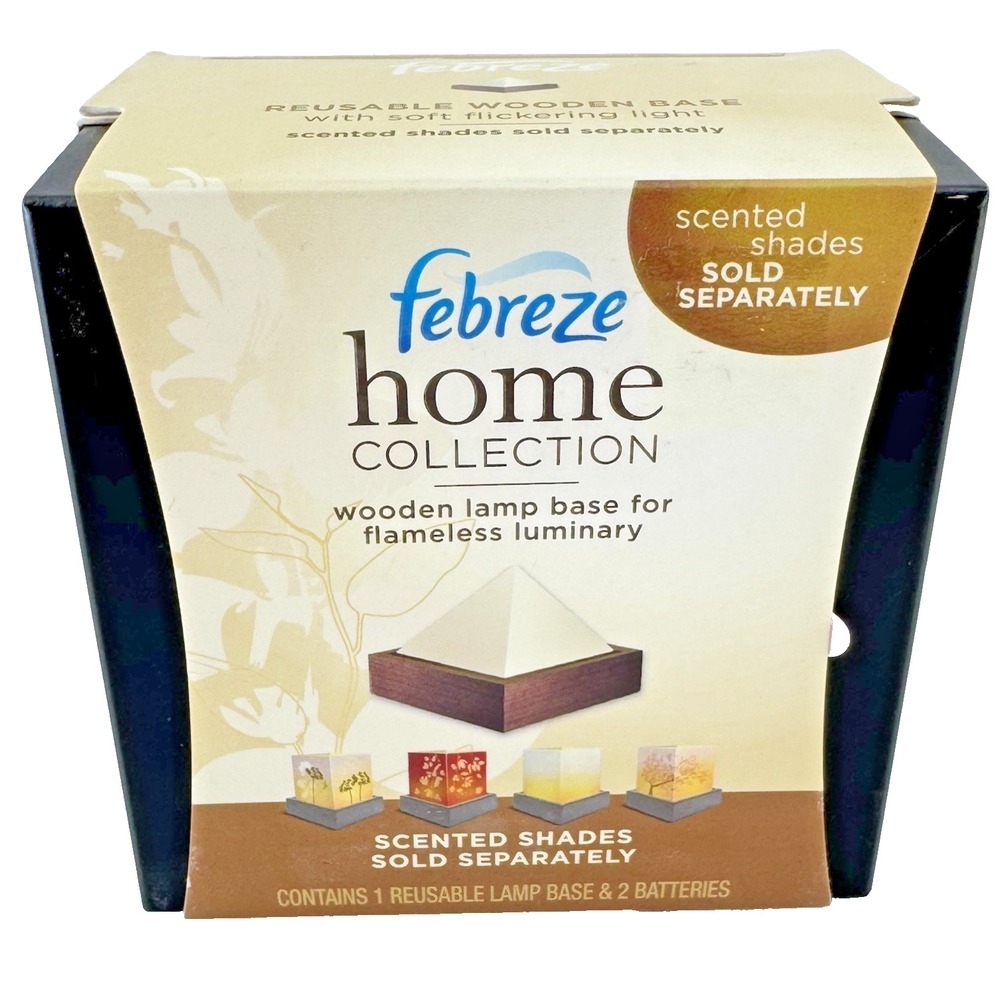 Febreze Home Collection Wooden‎ Lamp Base For Flameless Luminary Device Only New